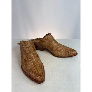 La Bottega di Lisa Tan Woven Leather Mules Shoes EU Sz 38